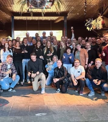 The XYB team together at a company gathering
